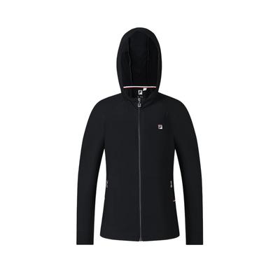 Athletics Tennis Series Casual Comfortable Soft Hooded Jacket Women Jackets Deep-Black A11W523501F-BK