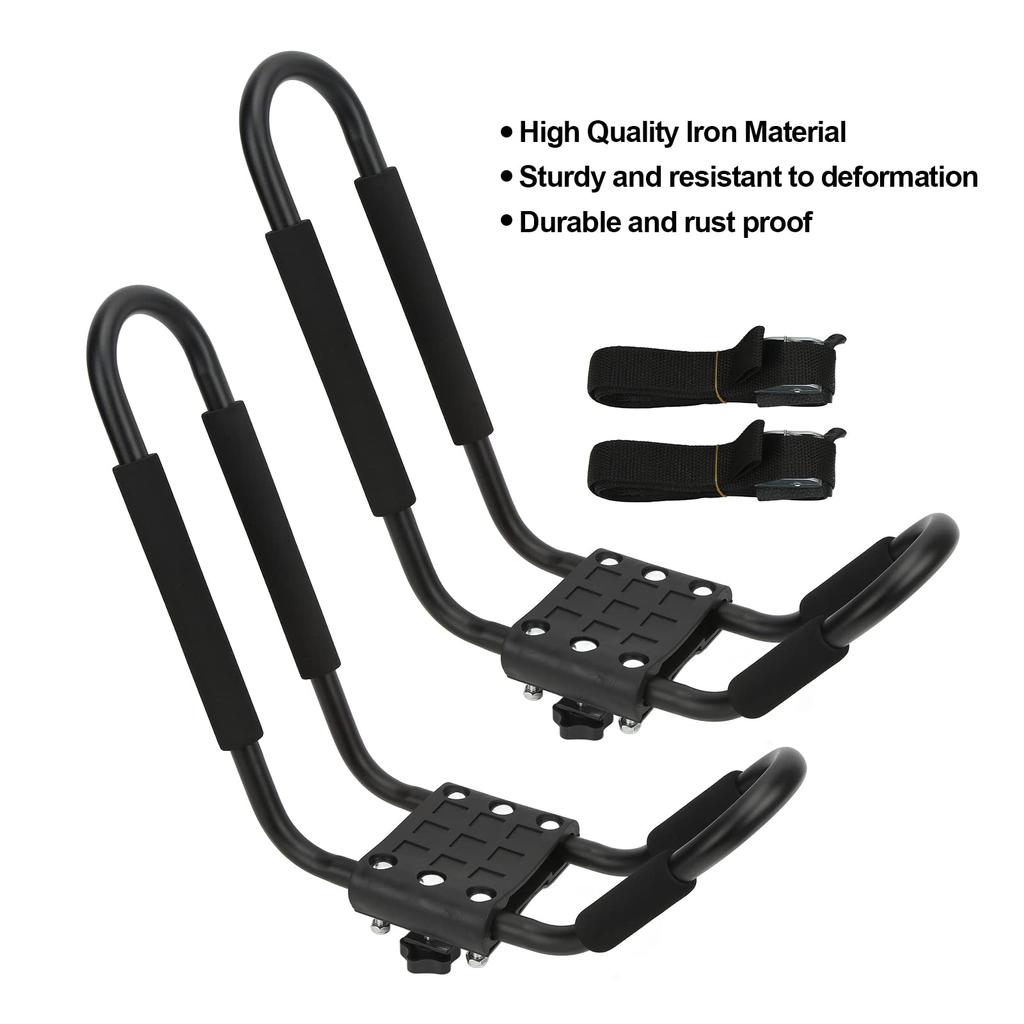 Ongwan Rust-Resistant Metal Canoe Carrier, Top-Mount Canoe Rack for Surfboards and Sailing
