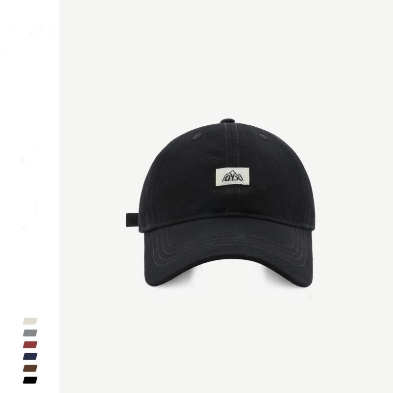 Original Design Alphabet Cloth Label Baseball Cap Men's and Women's Fashion Versatile Wide-brimmed Peaked Cap Show Small Face