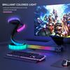 A desktop lamp with an artistic and modern feel. It is USB - powered and has color - changing effects, suitable for various room