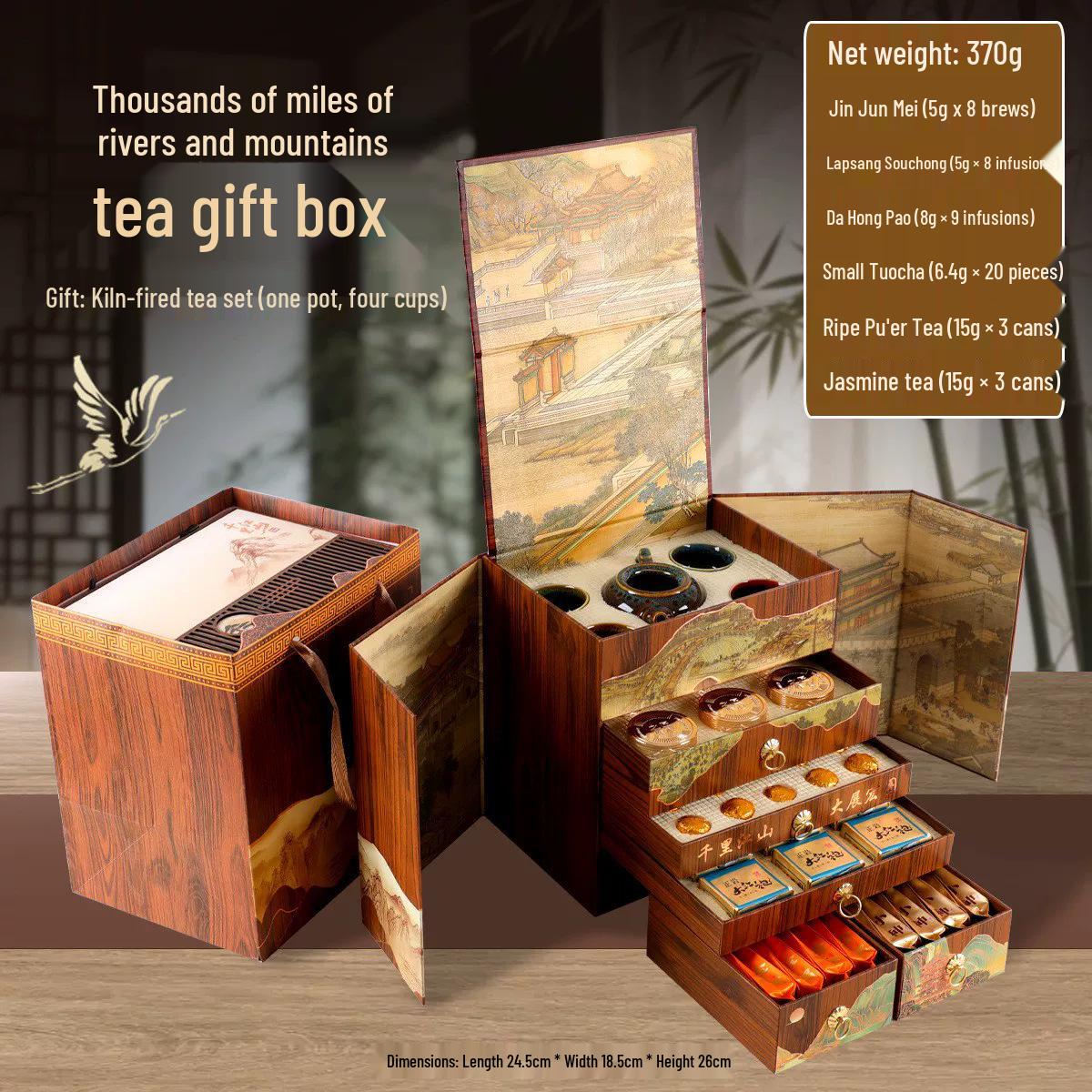 Подарочная коробка «Шесть знаменитых чаев Премиум» - Идеально для праздников и пожилых людей