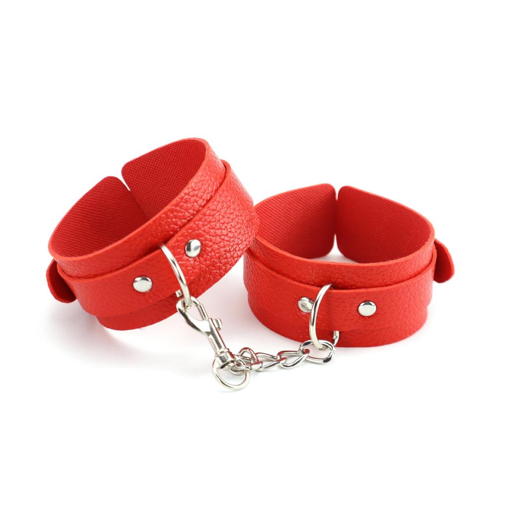 Puppy Leather Handcuffs and Ankle Restraints SM Adult Set