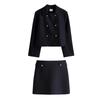 Fall and Winter New Women's Clothing French High Waist Trendy A- Line Skirt 1265873 Double Breasted Outwear 1263197
