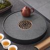 Yipan Round Ceramic Water Absorbent Tea Tray