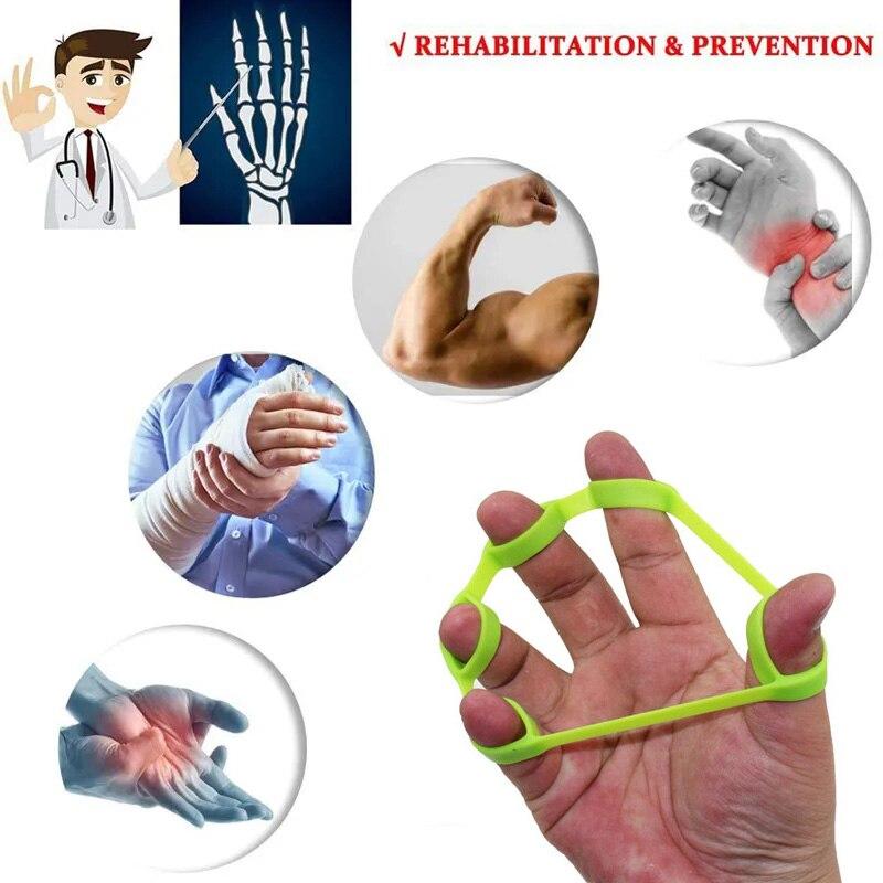 1PC Silicone Finger Gripper Gym Hand Grip Resistance Band Wrist Stretcher Elastic Five Finger Expander Strength Trainer Exercise