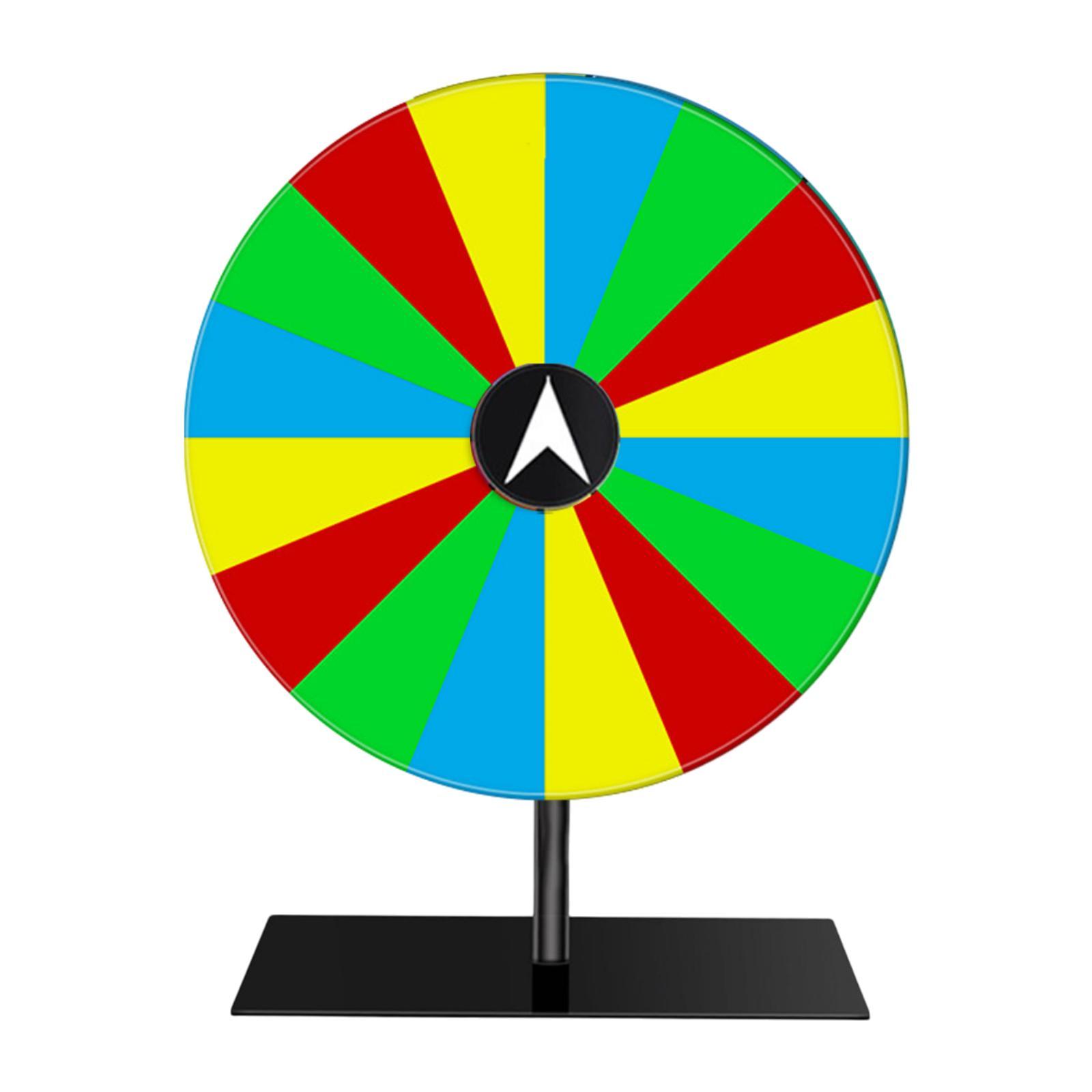 

Tabletop Roulette Wheel Acrylic Heavy Duty Base Prize Wheel Game Wheel for Classroom Party Housewarming Birthday Wedding