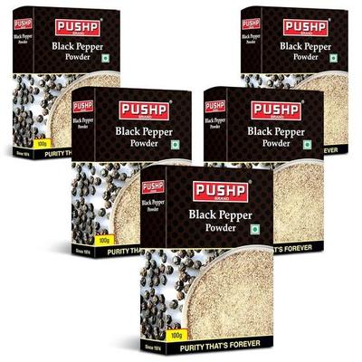 Pushp Brand Black Pepper Powder (100g) (Pack of 5)