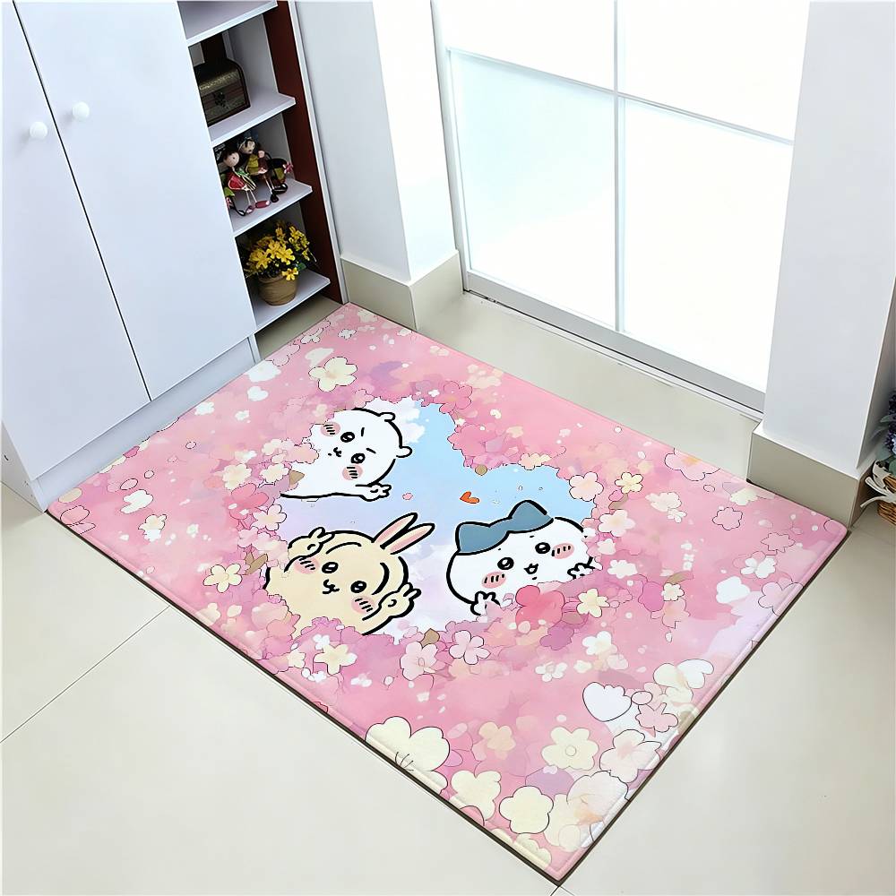 Cartoon C-chiika-waS Carpet Bathroom Anti-slip Mat Door Mat Home Decoration Mat Entrance Door Mat Scratch-resistant Door Mat