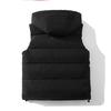 Autumn Winter Outdoors Vests Men's Cotton-Padded Warm Hooded Waistcoat Men