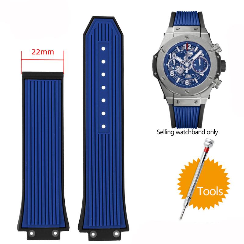 

17x27мм Силиконовый ремешок для часов Hublot Big Bang Classic Fusion Выступающий резиновый ремешок для часов Инструменты Ремешок 27*17мм Черный Синий Серый 27mm-17mm
