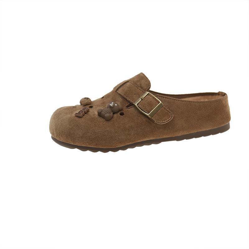 Fashion Cute Anime Slippers Summer Female Thick Sole Flat Shoes Mules Sweet Cartoon Outdoor Anti Slip Slippers Girl Gift