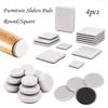 4pcs Self-Adhesive Furniture Slides Stick-on Chair Leg Slider Bumper Pads Floor Protector for Table Sofa Carpet Tile Hardwood