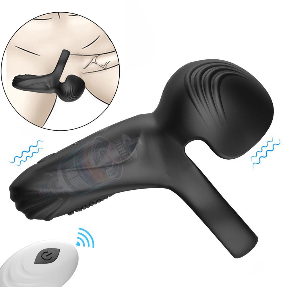 Wibratory 3 w 1 Penis Krocze Zabawki erotyczne dla mężczyzn Pierścienie na penisa Jajko do ćwiczeń Stymulator moszny Masażer Zabawka cockring dla pary Gej