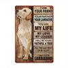 Retro Vintage Labrador Hund Metall Wanddeko, Rostfreies Schild für Zuhause