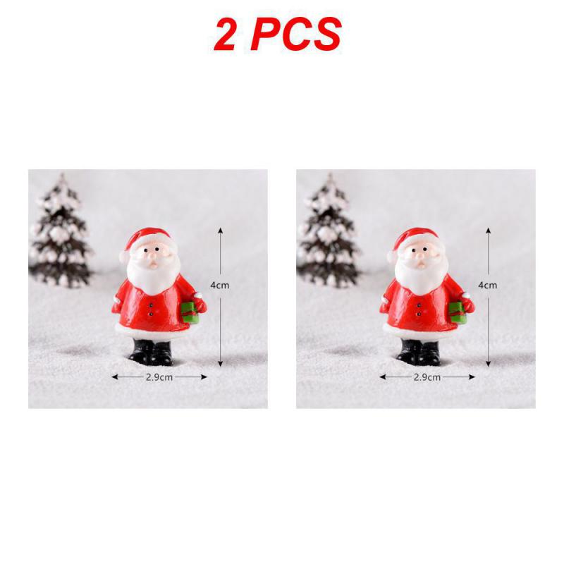 Christmas Figurines Dollhouse Ornament Home Decorations Fairy Garden Micro Landscape Deer Xmas Tree Santa Claus Snowman