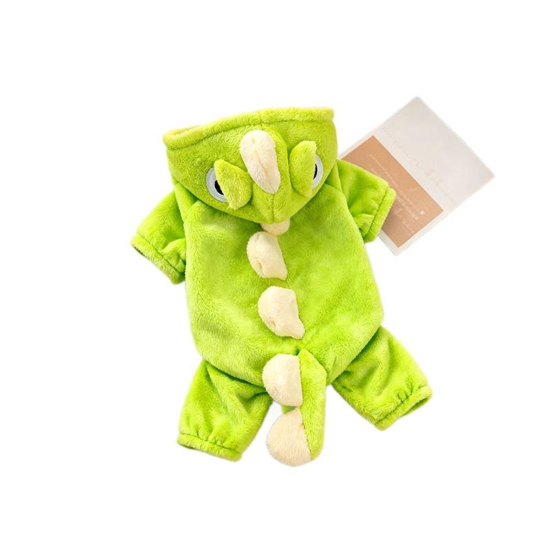 Cute Little Dinosaur Winter Puppy Clothes Autumn Winter Thickened Warm Bichon Teddy Schnauzer Pet Winter