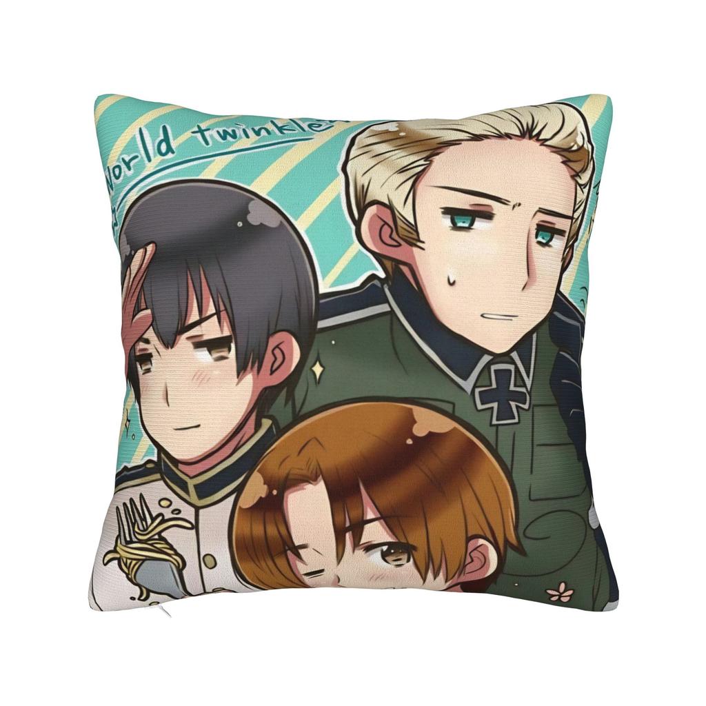 Decorative Pillow Cover Hetalias Axis Powers Merch Chair Throw Pillow Case Cover Zipper Multi Size