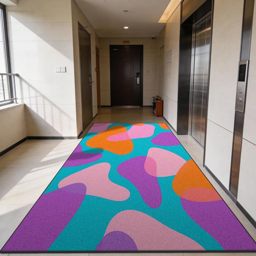 Modern Abstract Dopamine Style Entryway Carpet Fashion Decoration Foldable Washable Door Mat Home Living Room Non-slip Large Rug