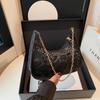 Fashion Trend Chain Bag Snake Pattern Design Sense Texture Casual Versatile Shoulder Underarm Bag Commuter Handbag
