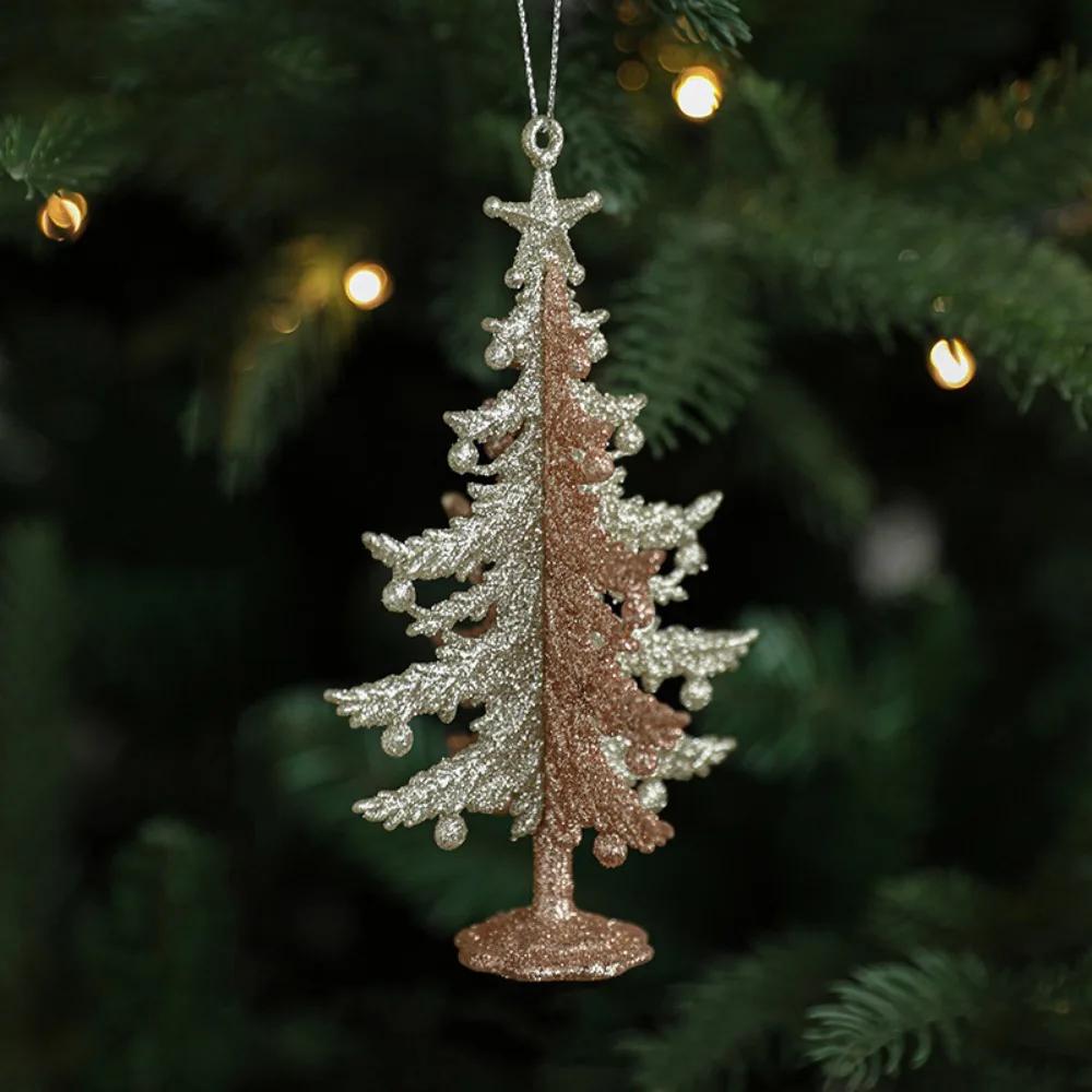 Gold Christmas Hanging Decoration Shimmering Plastic Hanging Pendants Crown Xmas Tree Party Supplies Christmas Tree Ornament