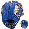 ZETT Youth Softball Ground R Brown BJGB76545F Glove, Hero, All-Around, Blue/P (2532), Size M,
