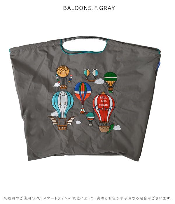 Authentic Ball Chain Large Balloon Shopping Eco 301139 & Bag, Bag, (Balloon/F.GRAY, L)