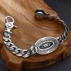 New Niche Design Men's Fashionable Vintage Six Character Mantra Bracelet Men's Jewelry