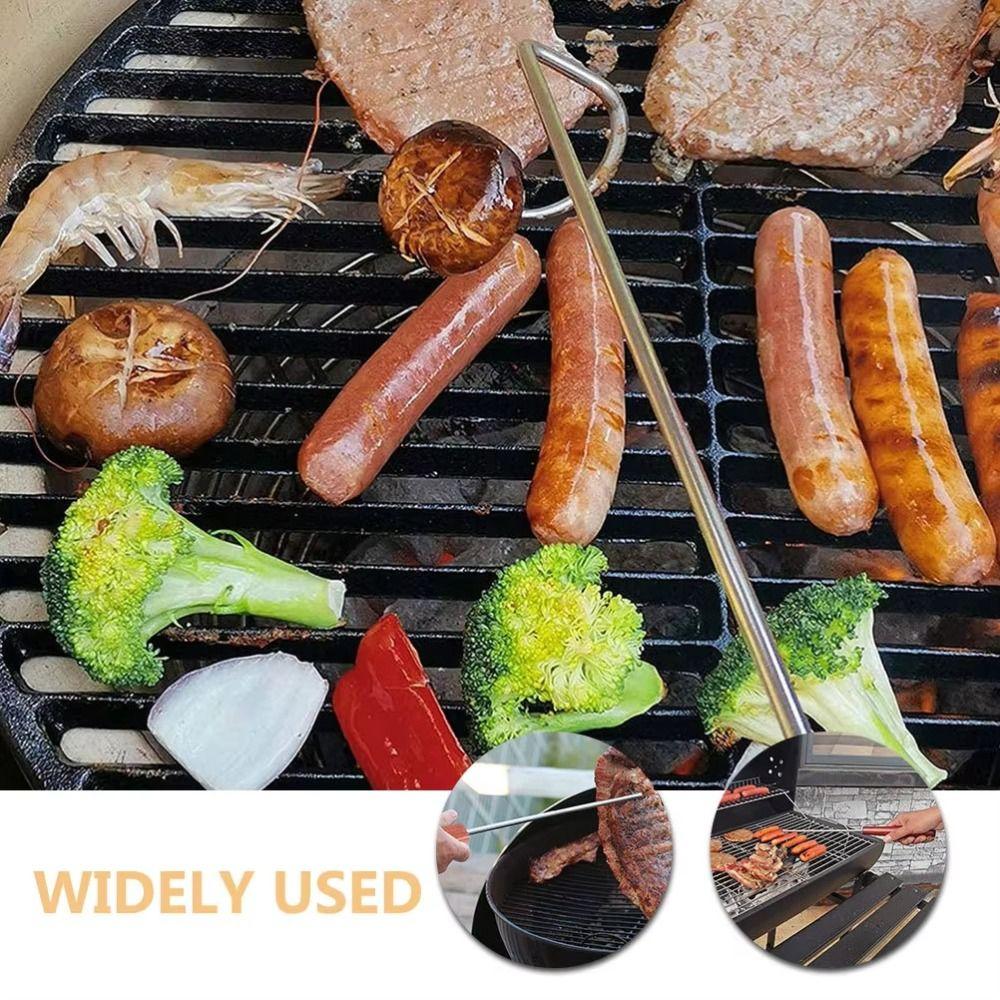 Wooden Handle Barbecue Food Turner Heavy Duty Grilling Cooking Flipper  Home Cookout