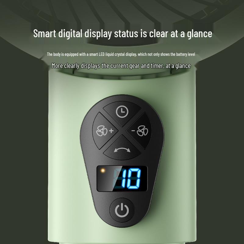 Rechargeable Remote-Controlled USB Air Circulation Floor Fan with Oscillation and Large Air Volume for Home or Office