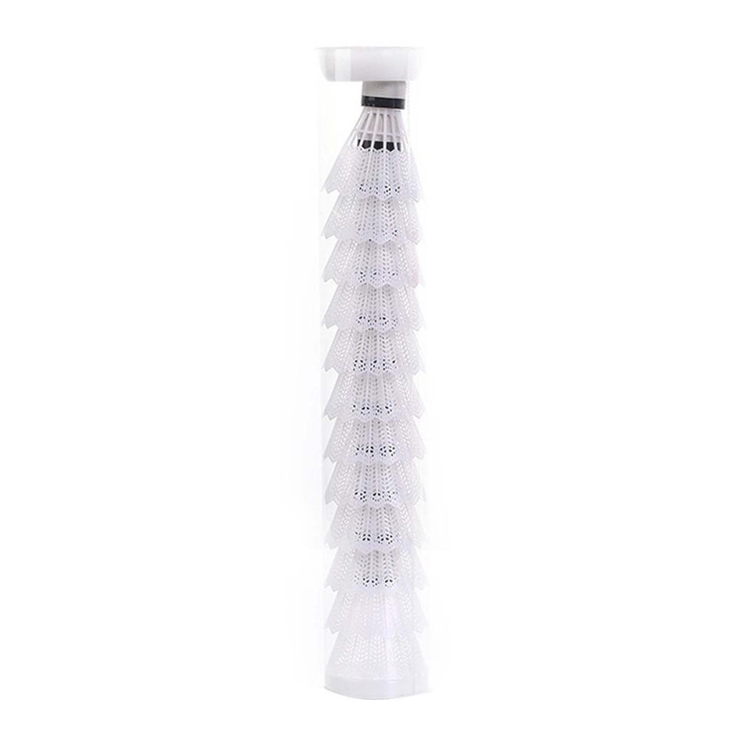 12Pcs Badminton Plastic White Badminton Shuttlecocks Practical Design Fun Recreational Game Suitable For Clubs Parties Gardens