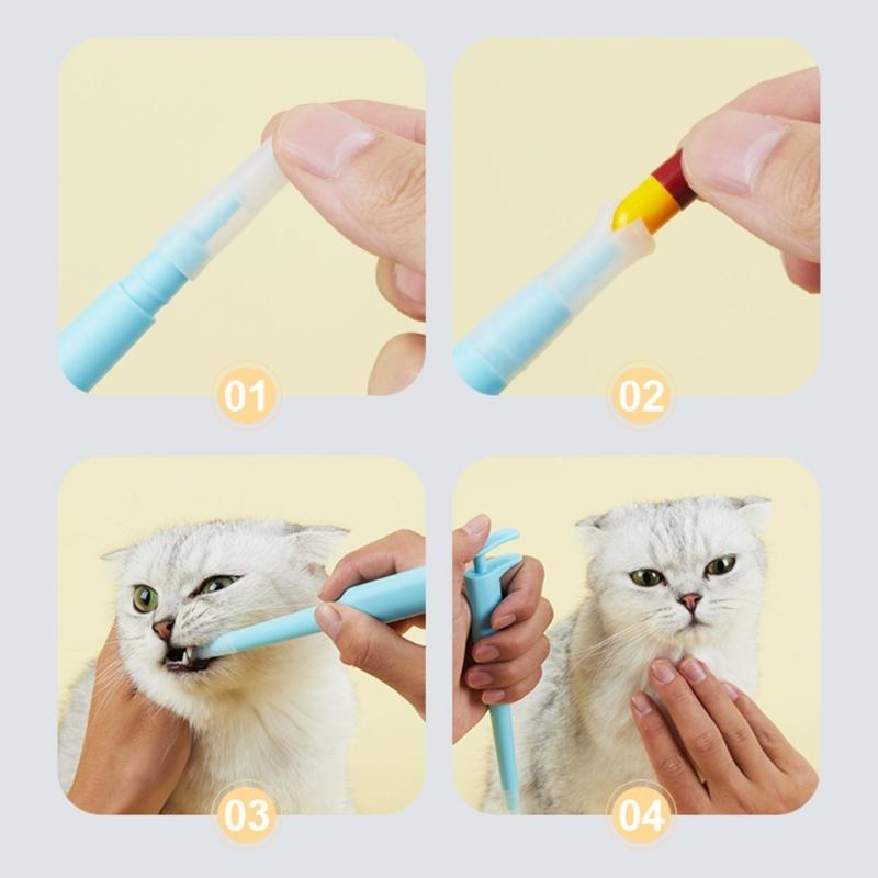 Cats Safe Pill Medicine Dispenser Easy Accurate Help Prevent Spitting Tool Medicine Feeder Soft Tip Syringe-type