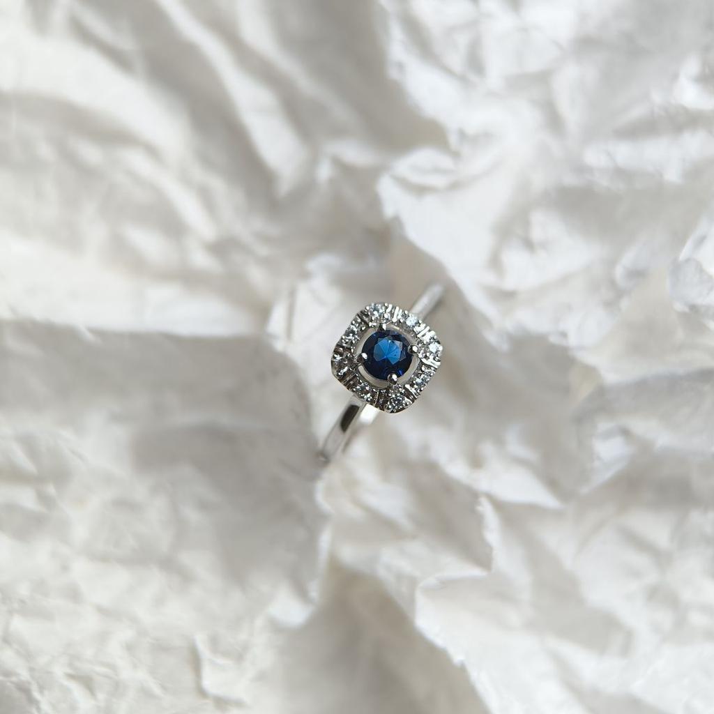 Серебряное кольцо с сапфиром nano 0.32ct, вес изделия 2,13 гр (2188919)