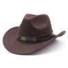 JYL TS DIY  Leather Cowboy Hat Outdoor Riding Cap Faux Leather