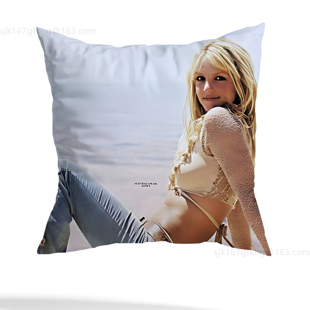 Singer B- Britney Spears Pillowcase Casual Style Decoration, Suitable for Home Decoration (excluding Pillow Core)