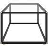 VidaXL Table basse Noir avec verre trempé 100x50x35 cm