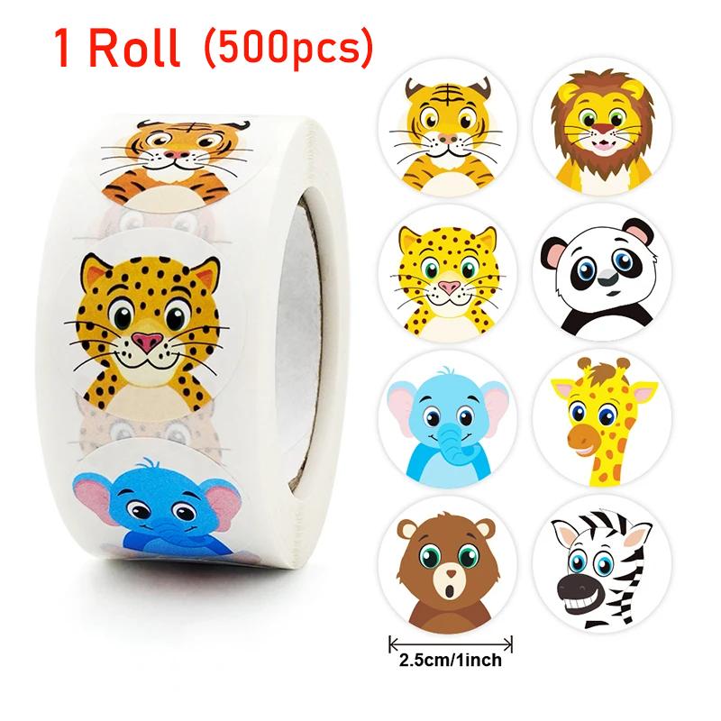 5001000Pcs Round Animal Fish Star Stickers Adorable Incentive Sticker Party Decoration Teacher Reward Encouragement Motivationa