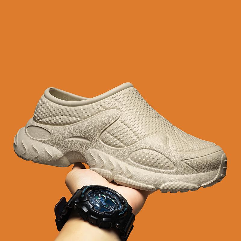 Men's Summer 2025 High-Elastic Shock-Absorption Sports Slippers with Thick Sole for Cool Outdoor Wear