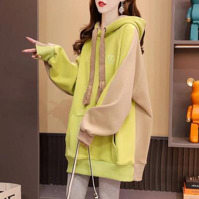 Hooded Sweater Female Fall and Winter Long-sleeved Thickened Loose Casual Tops Large Pockets Comfortable Sweater