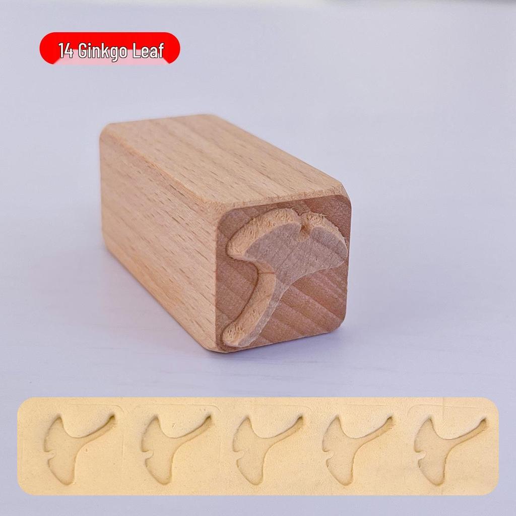 16-Piece Handcrafted Solid Wood Stamps for Clay Sculpting and Cartoon Mooncake Textures