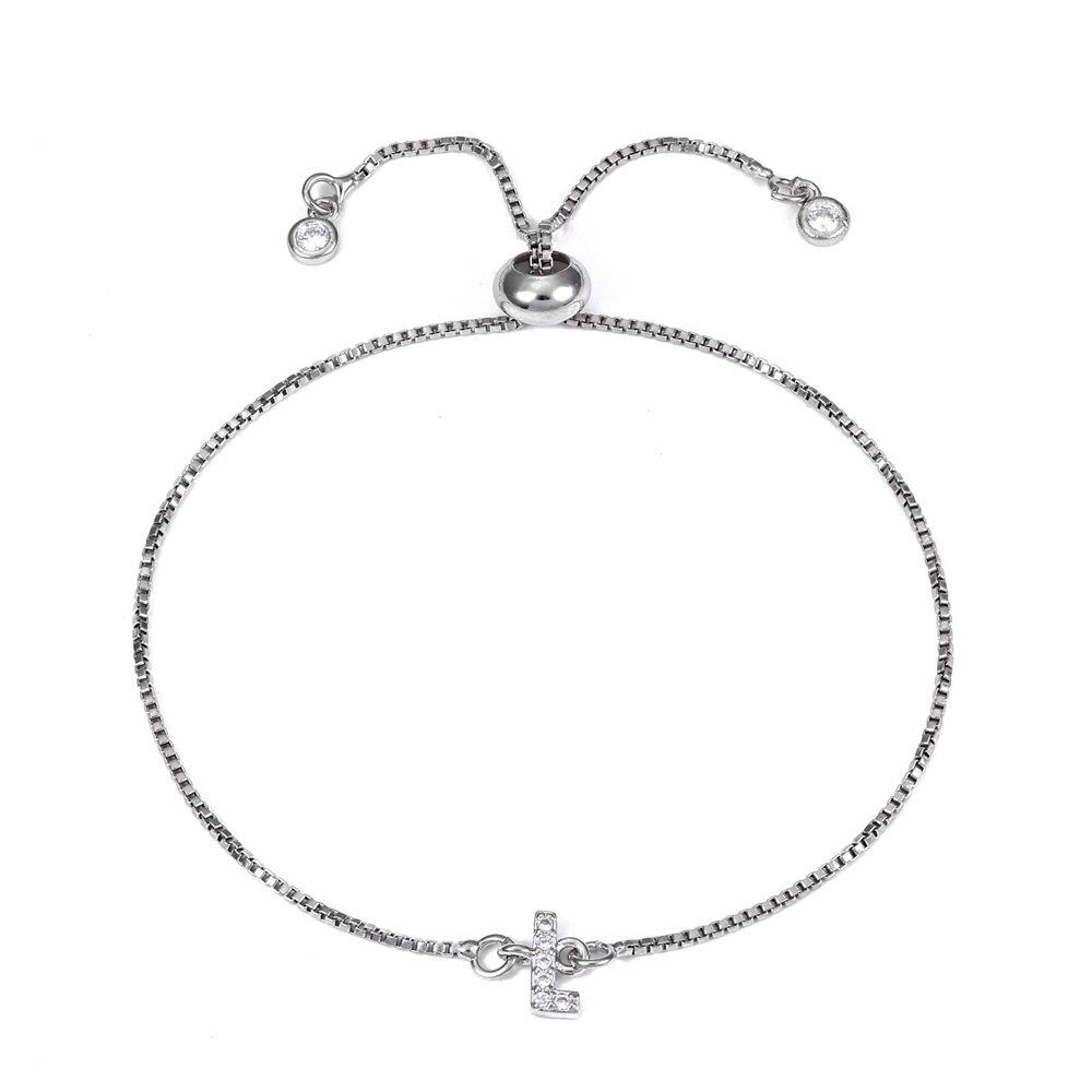 18K Gold Letter Knot Bracelet: Japanese-Korean Fashion for Women