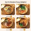 ZISIZ 16cm Korean Style Ramen & Soup Pot with Lid (Set of 2)