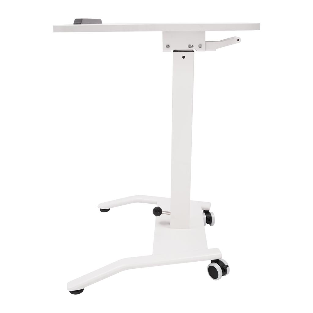 Adjustable Rolling Desk, Adjustable Podium Desk, Standing Lifting Desk Accommodate IPads, Books, Laptops for Home Offices White