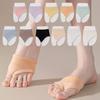 Cotton Ankle Socks Solid Color Flip-flop Toe Socks New High Heels Forefoot Pad Socks