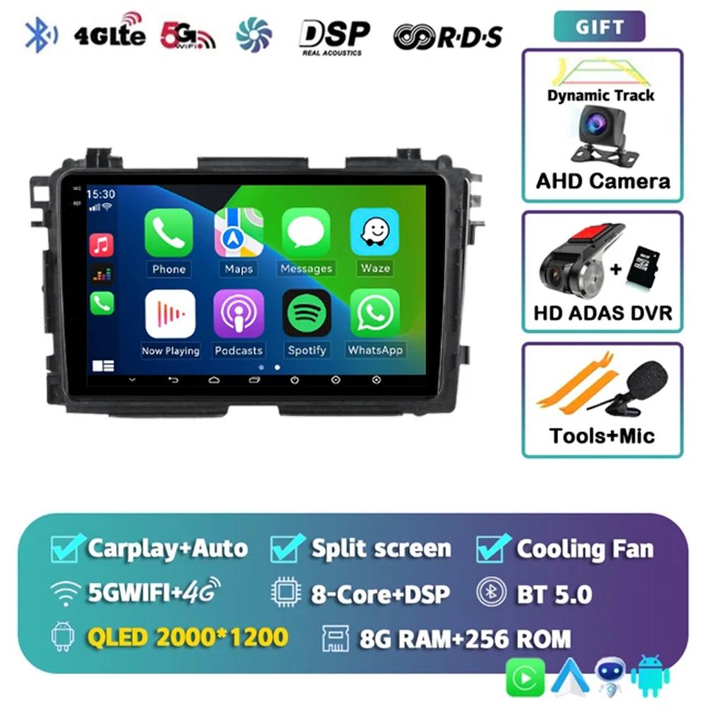 Android 14 Carplay Auto For Honda Vezel HR V HRV XRV 2015 2016 2017 2018 2019 2020 Multimedia Stereo Player GPS Navigation Wifi