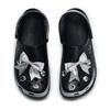 Crocs Classic Platform Clog 811 Eternal Diamond Special Shoe Box Bow Feeling Poop Hole Shoes Women's Black Silver
