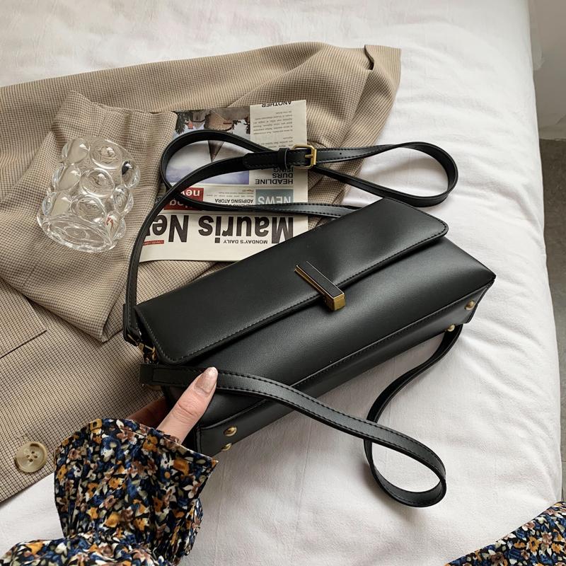 Fashion PU Leather Shoulder Bags New Korean Style Women Simple Messenger Bag Casual All-match Ladies Shoulder Bags