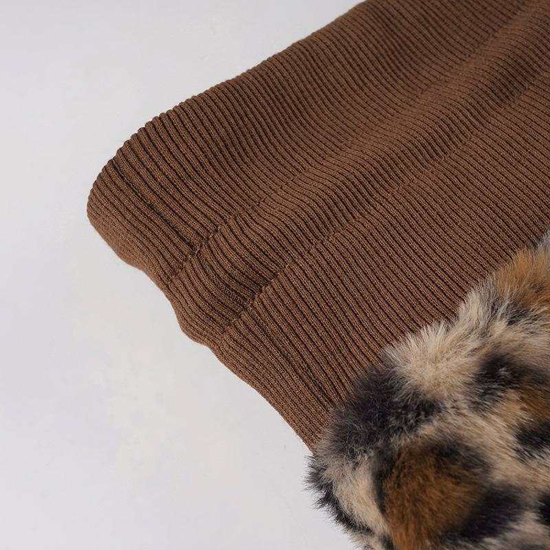 Y2K Leopard Patchwork Lace-Up Mini Skirt with Waistband