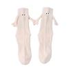 Magnetic Holding Hands Socks Fun Crew Socks with 3D Eyes Stretchy Interacting Socks for Women Men Teens Couples Friends Gifts