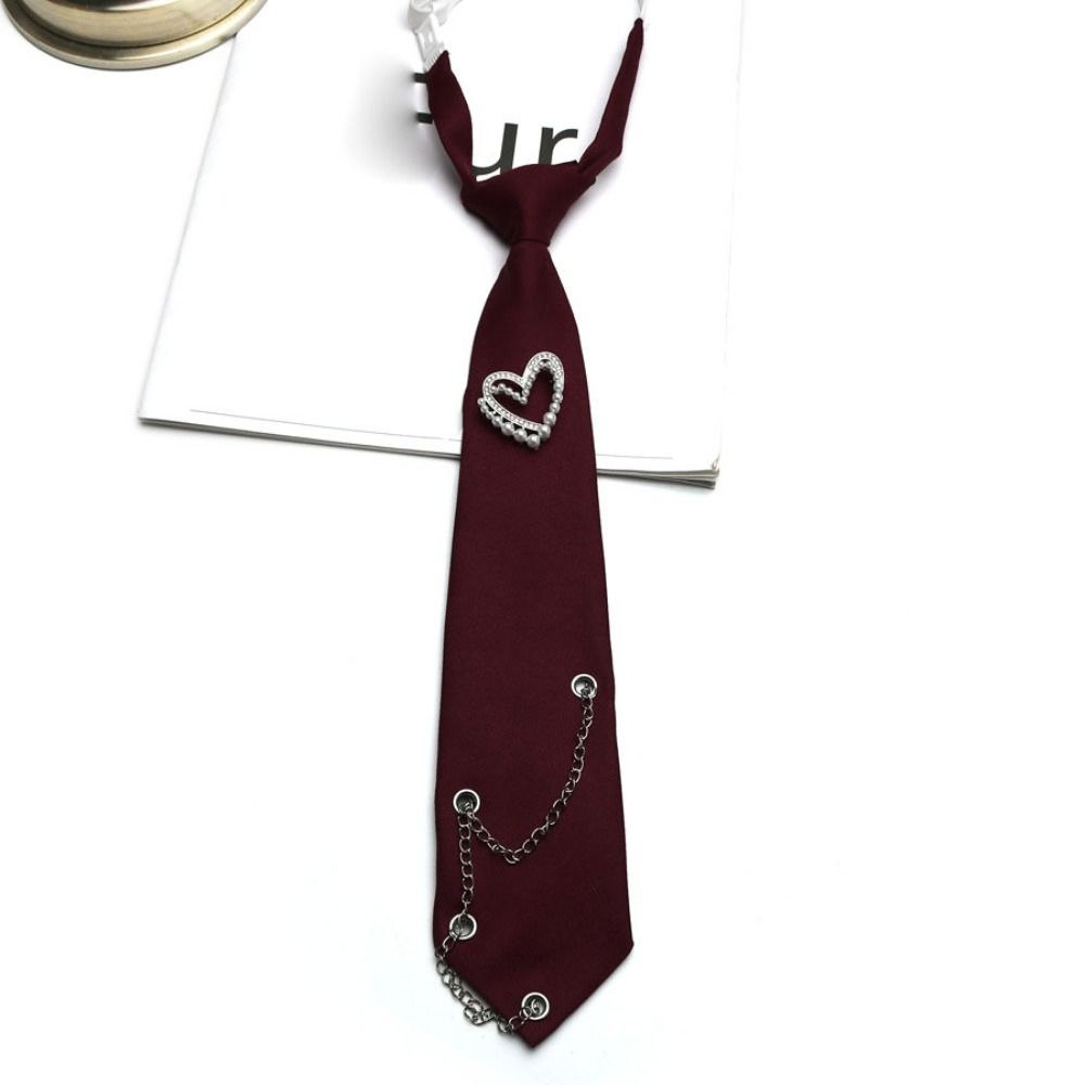 Black Love Heart Tie Korean Style Shirt Tie Elegant Long Necktie JK Uniform Decoration