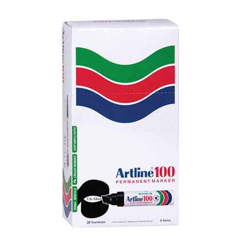 Artline Permanentmarker 12mm Keilspitze Sortiert (6 Stück)